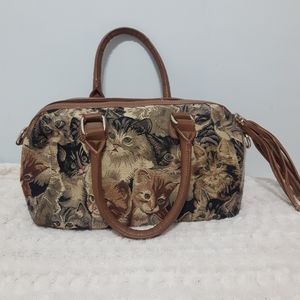 Cat print purse